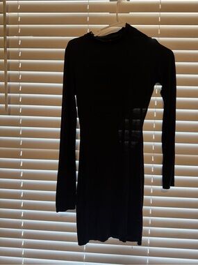 ASOS Black Long-Sleeve Mini Dress